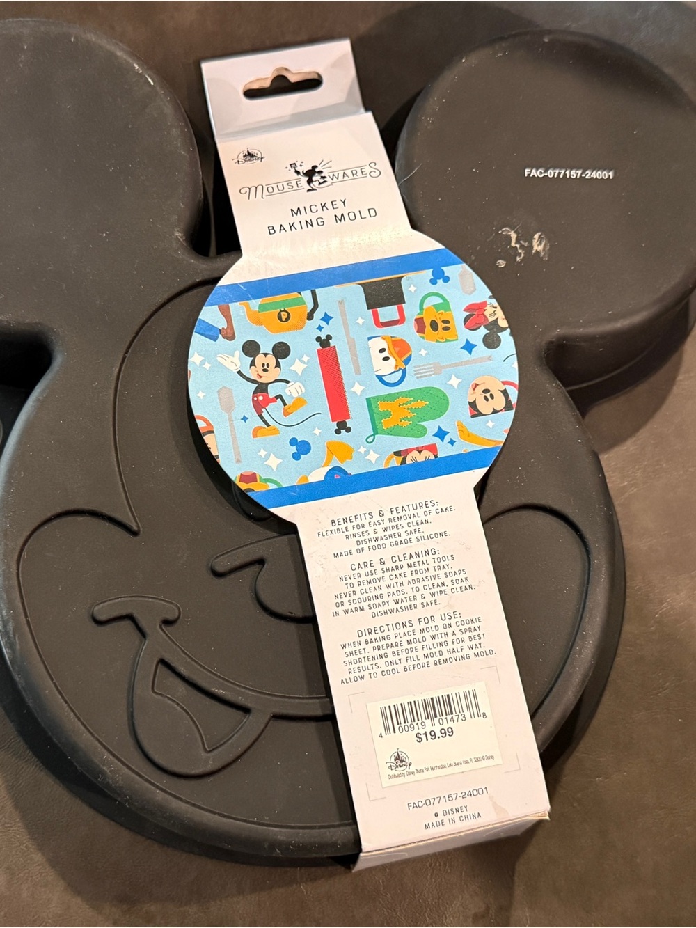 Disney Mickey Silicone Baking Mold - Black